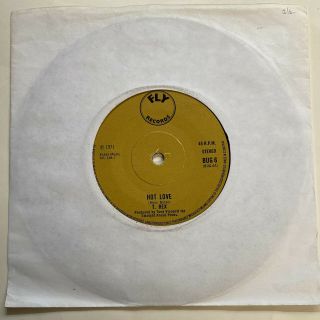 T Rex (marc Bolan) - Hot Love; Woodland Rock,  1,  1971 Mustard Fly Bug 6 Glam Ex
