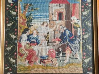 Framed Antique Tapestry Sampler Mary Ann Cadwell Aged 12 Years 1863 SUPPORTS NHS 3