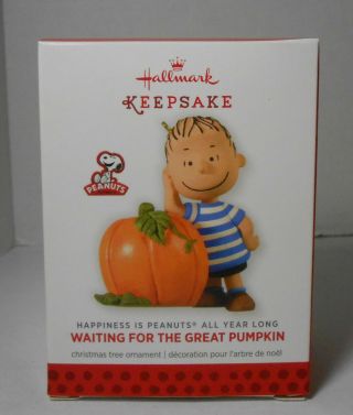 2014 Hallmark Linus Waiting For The Great Pumpkin Halloween Christmas Ornament