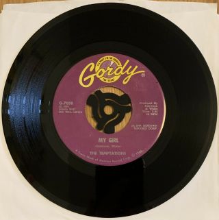 The Temptations / My Girl : Nobody But My Baby - Vinyl 7” Us 1964 Gordy G - 7038
