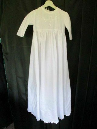 Antique Long Baby Gown - Hand Embroidery Decoration