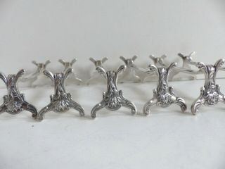 Rare & Set Of 6 Christofle Old Marly Silver Plate Knife Rests 1890 