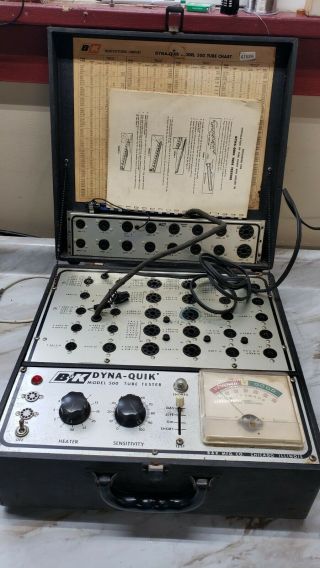 Vintage B&k Dyna - Quik 500 Tube Tester And Charts