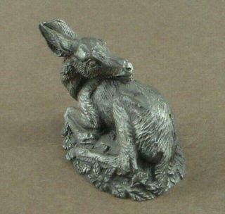 Jane Lunger " The Fawn " Signed Pewter Figurine Franklin 1981