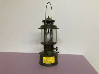 1956 Coleman Lantern U.  S.  Army Olive Military Gasoline Unleaded Or Leaded Fuel