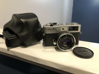 Vintage Minolta Hi - Matic 7sii Camera And Case Japan