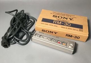 Vintage Sony Rm - 30 Wired Remote Control Tape Deck Remote Control Non - Smoking Box