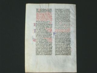 RARE Early Medieval Manuscript Vellum Breviary Leaf,  France,  c.  1300 - 1320 3