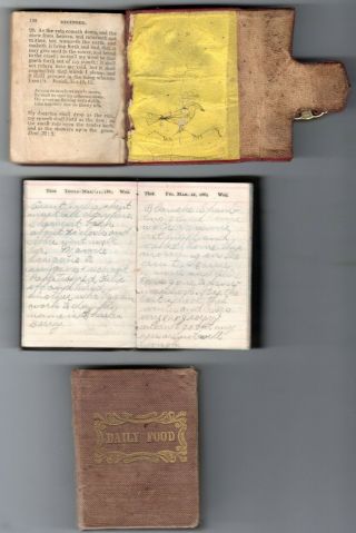 1889 Handwritten Diary 13yr Old Emma Foster Montpelier Washington Co.  Vt Boston