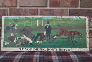 George Nathan Folk Art Wood Sign Painting Drink Don 