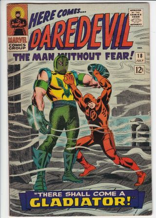 Daredevil 18 Fn (6.  0) 1st Gladiator.  Marvel.  Ow Pages