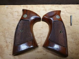 S&w K Frame Target Factory Vintage Grips Smith Wesson
