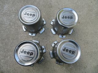 Vintage Jeep J10 J20 Wagoneer 4wd Set Wheel Center Caps Oem