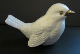 Goebel Cream White Gold Trim W West Germany Porcelain Bird Sparrow Cv 73