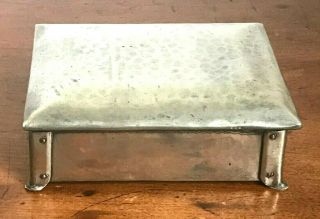 Vintage Arts & Crafts Pewter Box - By J.  H.  Green - Ex Artificers Guild C.  1930