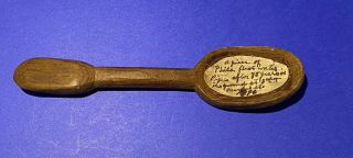 Phila,  Pa.  Relic,  Wooden Spoon Carved From Sewer Pipe 1896