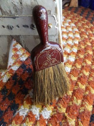 Primitive Antique Tin Whisk Broom Fabulous Painted Patina