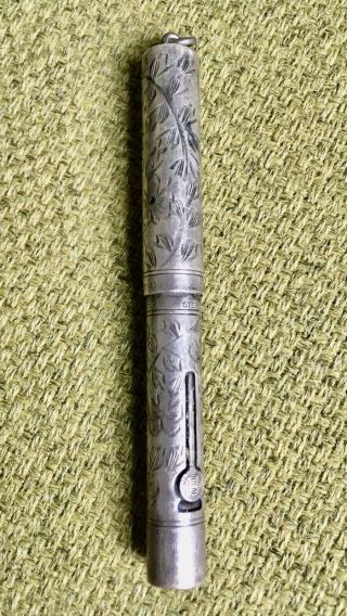 Vintage Waterman Sterling Silver Ring Top 452 1/2v Fountain Pen Ideal