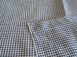 Early Primitive Large Piece Blue White Homespun Fabric Textile American Aafa