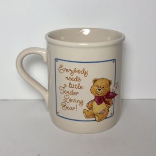 Vtg Hallmark Teddy Bear Coffee Mug Tea Cup Mugs 1984 Japan Tender Loving Bear