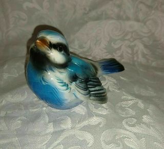 Stunning Vintage Estate Goebel West Germany Cv72 Blue Bird Sparrow Figurine