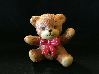 Lucy & Me Bear With Red Bow Enesco Lucy Rigg 1980