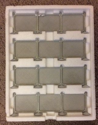 Retired Dept 56 Snow Village - Chain Link Fence Extensions - Set Of 4/excellent