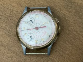 Rare Vintage Mens Cimier Sport Chronograph Wrist Watch 1940 