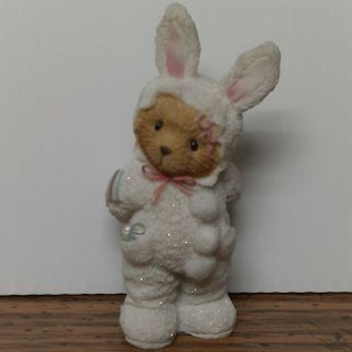 Cherished Teddies 2005 Adorable In Easter Bunny Suit W Tulip,  Avon Exclusive