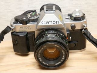 Vintage Canon Ae - 1 Program 35mm Slr Film Camera W/ 50mm 1.  8 Lens