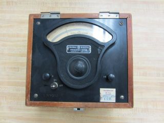 General Electric 3801806 Antique Frequency Meter Vintage Industrial
