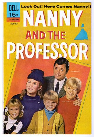 The Nanny And The Professor 1 In Vf,  1970 Dell Silver Age Comic Tv Photo Cover