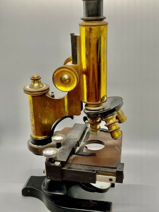 Vintage Antique Spencer Buffalo Co.  Scientific Brass Microscope