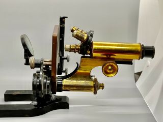 Vintage Antique Spencer Buffalo Co.  Scientific Brass Microscope 2