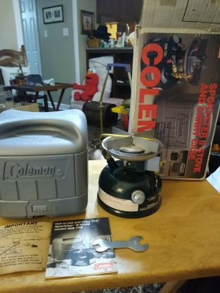 Vintage 87 Coleman Sportster Ii Stove Model 508 W/case & Papers & Box