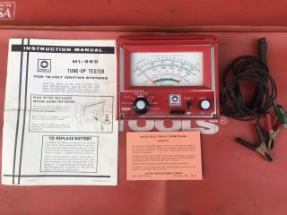 Vintage Ac Delco 70s Engine Tune - Up Tester Meter Auto Service Gm Street Rat Rod