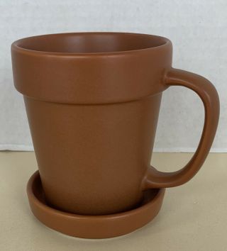 Flower Pot Mug Hallmark Terra Cotta Seed Cup Gardeners Coffee Tea