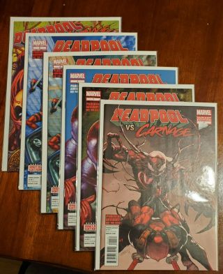 Deadpool Vs Carnage 1 - 4.  2nd Prints Of 1,  2,  And 3,  Includes 1:25 Yu Variant