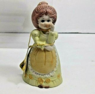1979 Adorabelles Bisque Porcelain Dinner Bell By Jasco Pre - Owned With Tag