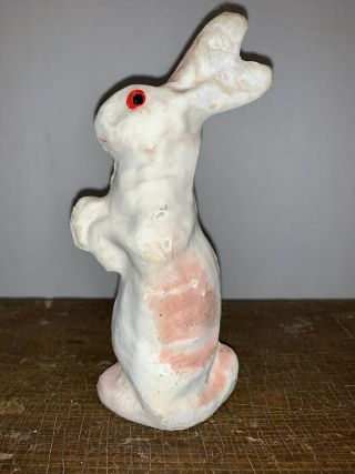 Vintage Standing Easter Bunny Rabbit Candy Container Paper - Mache 2