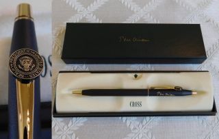 Bill Clinton Presidential Seal White House Cross Gift Pen Authentic