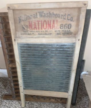 Vintage National Glass Washboard No.  860