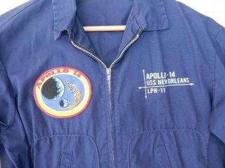 Vintage 1971 Uss Orleans Apollo 14 Moon Mission Splash Down Recovery Jacket