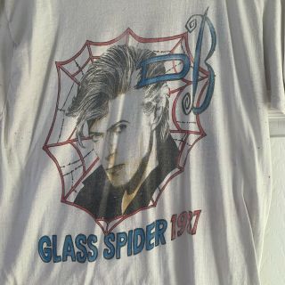 Vintage David Bowie 1987 Glass Spider Tour T Shirt - One Size Fits All