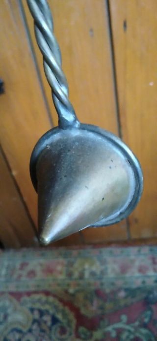 Antique Primitive Metal Brass Witches Hat Hanging Candle Snuffer 10 