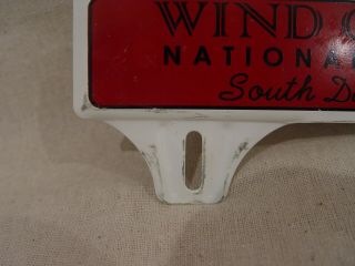 Vintage Wind Cave National Park So.  Dakota Souvenir License Plate Topper Sign 4