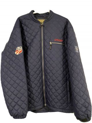 Vintage Spyder Us Ski Team Olympics 2002 Diamond Quilted Jacket Us Size Xl