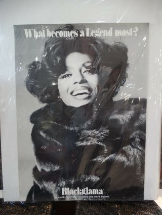 Vintage Poster Blackglama Diana Ross - Bill King Mink Fur