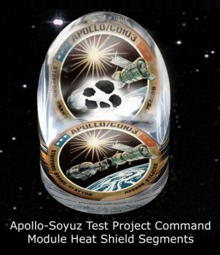 Space Flown Artifact Apollo - Soyuz Heat Shield Autographed By Vance Brand