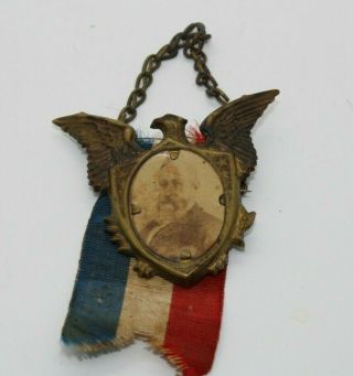 Antique Rutherford B Hayes Presidential Campaign Pin Tintype 1876